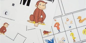 FREE Curious George Printables - These free printable worksheets are a great way for toddlers, preschool, preschool and kindergarten kids to have fun with these preschool worksheets #curiousgeorge prescribing, lettering, cutting, sorting, Practice counting and more # Preschool # Worksheets