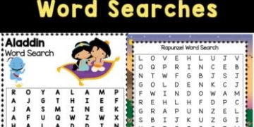 If you have a Disney fan at your house, you will love these free printable disney word searches! This set of 10 disney word search printable allows children to help improve early reading, spelling, and literacy skills while having fun with disney activity sheets! Each Disney word search is inspired by a favorite movie such as: So grab these easy Disney word search set to  help  kindergarten, first grade, 2nd grade, 3rd grade, 4th grade, and 5th grade students have fun while working on their reading and writing skills!